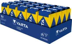 Varta Longlife Power 9V-batterier, 20-pakning