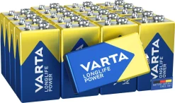 Varta Longlife Power 9V-batterier, 20-pakning