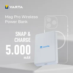 Varta MagPro Wireless trådløs powerbank 5000 mAh