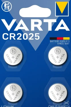 Varta CR2025 litiumbatteri, 4-pakning