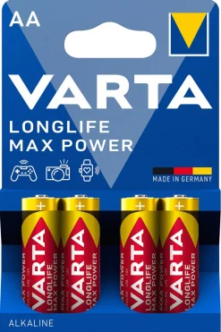 Varta Longlife Max Power AA/LR6-batterier, 4-pakning