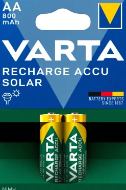 Varta Solar oppladbare AA/HR6-batterier, 2-pakning