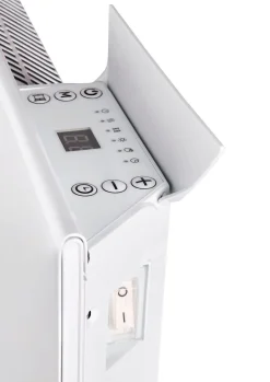 Veggmontert varmepanel med termostat 230 V, hvit, 600 W