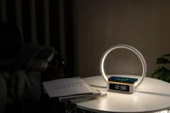Vekkerklokke digital med Wake-up Light og Qi