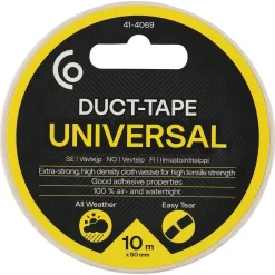 Vevtape, hvit sølvtape, 50 mm x 10 m