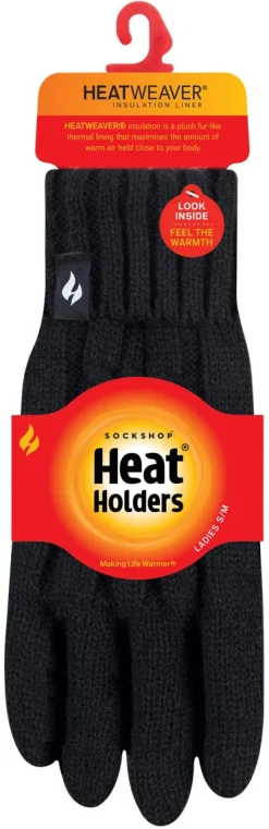 Votter Heat Holders, dame, svart