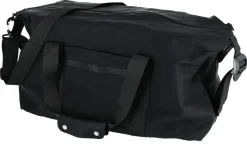 Weekendbag herre og dame, svart lærimitasjon, 40 l