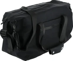 Weekendbag herre og dame, svart lærimitasjon, 40 l