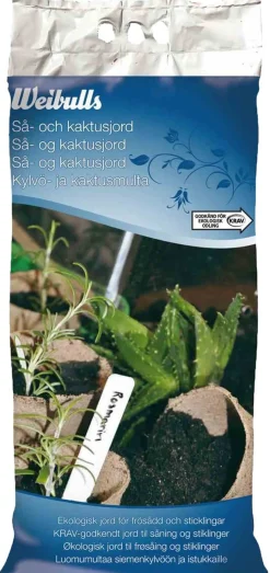 Weibulls såjord til frø, stiklinger og kaktuser, 8 liter