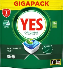 Yes Original All In One Regular oppvaskmiddel for maskin, 114-pakning