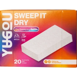 Yugou Sweep It Dry tørrmopper til Yugou gulvmopp, 20-pakning